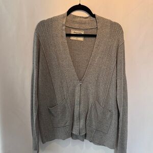 Abercrombie and Fitch grey oversized zip-up cardigan-Size S